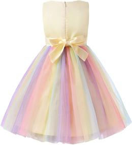 img 3 attached to 🌈 Delightful Sleeveless Rainbow Wedding Apparel for Young Girls by Uhnice