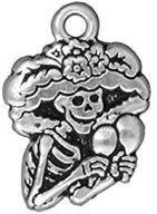 tierracast silver muertos catrina pendant logo