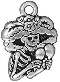 img 4 attached to TierraCast Silver Muertos Catrina Pendant