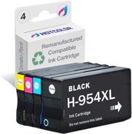 🖨️ hotcolor 954xl ink remanufactured replacement for hp 954xl ink cartridges combo pack - compatible with 8710 8720 7740 8210 8730 (4 pack) logo