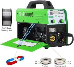 img 1 attached to Reboot MIG Welder Flux Core Stick/Mig/TIG 5 in 1 RBM-1550D: Gas/Gasless Welding 🔧 Machine with 110V/220V Power Options, Solid Wire Spool Gun and Automatic Feed Inverter for Beginners