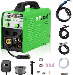 img 4 attached to Reboot MIG Welder Flux Core Stick/Mig/TIG 5 in 1 RBM-1550D: Gas/Gasless Welding 🔧 Machine with 110V/220V Power Options, Solid Wire Spool Gun and Automatic Feed Inverter for Beginners