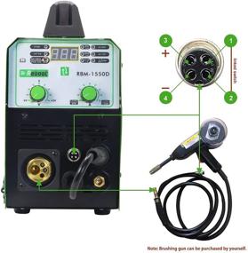 img 3 attached to Reboot MIG Welder Flux Core Stick/Mig/TIG 5 in 1 RBM-1550D: Gas/Gasless Welding 🔧 Machine with 110V/220V Power Options, Solid Wire Spool Gun and Automatic Feed Inverter for Beginners