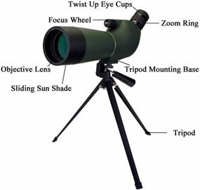 img 2 attached to 🔭 SVBONY SV28 Spotting Scope 20-60x60mm: IP65 Waterproof Angled Scope with Tripod, Phone Adapter – Perfect for Bird Watching, Hunting, Target Shooting, Wildlife Observation