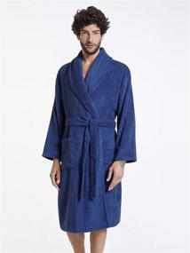 img 1 attached to Cotton Bathrobe with Pockets by 🛀 SIORO - Comfortable Loungewear for All-day Relaxation