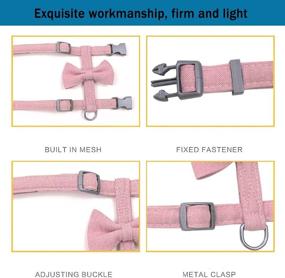 img 1 attached to 🐱 Escape Proof Cat Vest Harness and Leash: Breathable and Adjustable Safety Harness for Easy Walking, H-Diagonal Pull, Suitable for Cats, Kittens, Rabbits, and Ferrets