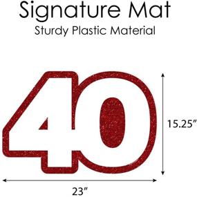 img 1 attached to 📋 Big Dot of Happiness 40th Wedding Anniversary Guest Book Sign: Unique Alternative for Your Anniversary Party - Signature Mat