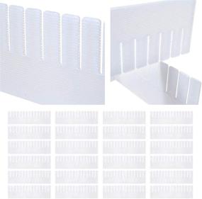 img 1 attached to Saim Practical White Plastic Grid Drawer Divider Storage Organizer - DIY Home Organization Solution with Large 24 Pcs Included