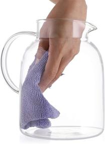 img 1 attached to 🍹 Hedume 2 Liter 68 Ounces Glass Pitcher with Lid - Premium Heat Resistant Glass Beverage Carafe for Iced Tea, Wine, Coffee, Milk, Juice & More