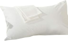 img 1 attached to Premium 500 Thread Count Egyptian Cotton Body Pillowcase – Soft & Heavy Quality – 20x48 Pillow Cover – Geniune Zipper Closure – White Solid Color