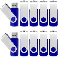 🔑 kexin 8gb flash drive 10 pack - usb thumb drive memory stick pen drive zip drive (usb 2.0, blue) - enhanced for seo logo