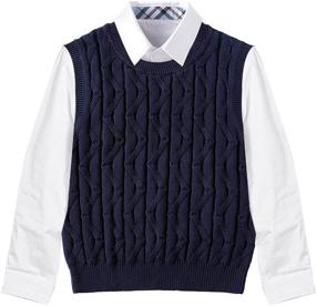 img 4 attached to KID1234 School Uniform V Neck Sweater Boys' Clothing