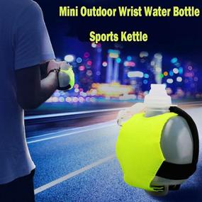 img 3 attached to 💦 Libypnv Handheld Sport Water Bottle with Leak-Proof Silicone Wristband - Wearable Hands-Free Runner's Water Bottle, Ideal for Running, Cycling, Climbing, and Outdoor Gym Activities (Green)