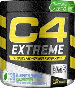 img 4 attached to C4 Natural Zero Blueberry Lemonade Pre Workout Powder - Enhanced Preworkout Energy Supplement for Men & Women with 200mg Caffeine, Beta Alanine, and Creatine - 30 Servings, Naturally Flavored