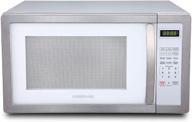 🍳 farberware fmo11ahtplb 1.1 cu. ft. 1000-watt microwave oven with led lighting cubic feet, white/platinum: efficient and stylish cooking convenience логотип