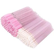 💄 200 disposable pink mascara applicator wands & lipstick brushes - tbestmax crystal lip gloss brush lash spoolies for eyelash extensions logo