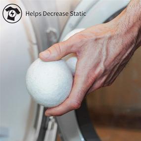 img 1 attached to 🐑 S&T INC. XL New Zealand Wool Dryer Balls, Natural White - 6 Pack | Efficient Laundry Solution for Eco-Friendly Drying