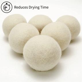 img 3 attached to 🐑 S&T INC. XL New Zealand Wool Dryer Balls, Natural White - 6 Pack | Efficient Laundry Solution for Eco-Friendly Drying