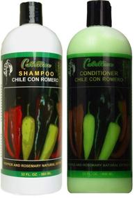 img 1 attached to Revitalize Your Hair Naturally with Cabellina Shampoo & Conditioner: Romero Pepper & Rosemary Chili Infused, 32 Oz Each