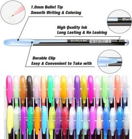 img 1 attached to 🖊️ UNIVERSESTAR Metallic Gel Pens - Sparkle Glitter, 40% More Ink - Perfect for Coloring Books, Artwork, Doodles, Crafts, Journaling, Scrapbooking, Office Documents - Set of 36