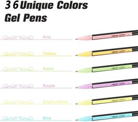 img 3 attached to 🖊️ UNIVERSESTAR Metallic Gel Pens - Sparkle Glitter, 40% More Ink - Perfect for Coloring Books, Artwork, Doodles, Crafts, Journaling, Scrapbooking, Office Documents - Set of 36