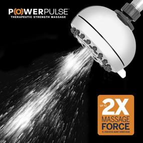 img 2 attached to 💦 High Pressure PowerPulse Therapeutic Massage Shower Head by Waterpik, Chrome, 7-Mode, 1.8 GPM (XRO-733E)