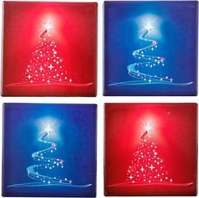 img 2 attached to 🎄 Stylish Christmas Designer Coasters - Perfect for Holiday Entertaining!