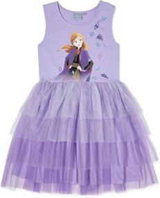 img 3 attached to 👗 Dazzle and Delight: Disney Frozen Ballerina Glitter Lavender Dresses for Girls' Clothing