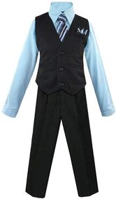 img 3 attached to Luca Gabriel Toddler Pinstripe Boys' Suits & Sport Coats: Stylish and Adorable Children's Clothing