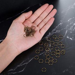 img 1 attached to 🔗 HooAMI 1450pcs Antique Bronze Open Jump Rings: A Comprehensive Box Set for DIY Jewelry Making Findings