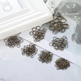 img 3 attached to 🔗 HooAMI 1450pcs Antique Bronze Open Jump Rings: A Comprehensive Box Set for DIY Jewelry Making Findings