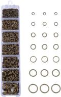 🔗 hooami 1450pcs antique bronze open jump rings: a comprehensive box set for diy jewelry making findings logo