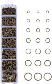 img 4 attached to 🔗 HooAMI 1450pcs Antique Bronze Open Jump Rings: A Comprehensive Box Set for DIY Jewelry Making Findings