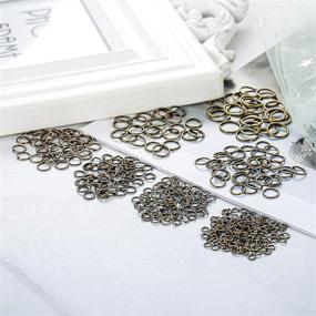 img 2 attached to 🔗 HooAMI 1450pcs Antique Bronze Open Jump Rings: A Comprehensive Box Set for DIY Jewelry Making Findings