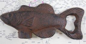 img 1 attached to 🔧 Stylish and Durable Cast Iron Fish Bottle Opener - Must-Have for Any Bar or Kitchen