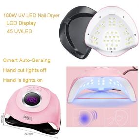 img 2 attached to 💅 180W UV Nail Dryer Lamp with Automatic Sensor, 45 UV Light, 4 Timer Settings (10s, 30s, 60s, 99s) – Professional Manicure & Pedicure Tool for UV Gel, UV Builder, Gel Nail Polish – Perfect for Home Manicure Stores