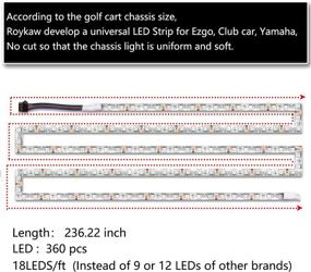 img 2 attached to ⛳ Enhance Your Golf Cart Experience with Roykaw Waterproof Underglow LED Lights Strip Kit - Bluetooth Control, EZGO Yamaha Club Car Compatible, 360 LEDs with 240-inch Underbody Lighting