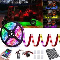 ⛳ enhance your golf cart experience with roykaw waterproof underglow led lights strip kit - bluetooth control, ezgo yamaha club car compatible, 360 leds with 240-inch underbody lighting логотип