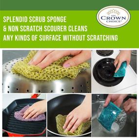 img 2 attached to Splendid Sponge Scrubber and Non-Scratch Scourer Duo - Perfect for Gentle Cleaning and Scrubbing, Non-Abrasive Cookware Scrubber Bundle