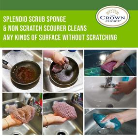 img 1 attached to Splendid Sponge Scrubber and Non-Scratch Scourer Duo - Perfect for Gentle Cleaning and Scrubbing, Non-Abrasive Cookware Scrubber Bundle