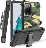 📱 szfirstey heavy duty case with belt-clip holster for samsung galaxy s20 fe - camouflage, full body rugged shockproof/dust proof 3-layer military protective tough durable phone cover logo