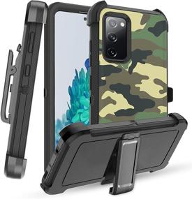 img 4 attached to 📱 Szfirstey Heavy Duty Case with Belt-Clip Holster for Samsung Galaxy S20 FE - Camouflage, Full Body Rugged Shockproof/Dust Proof 3-Layer Military Protective Tough Durable Phone Cover