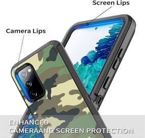 img 1 attached to 📱 Szfirstey Heavy Duty Case with Belt-Clip Holster for Samsung Galaxy S20 FE - Camouflage, Full Body Rugged Shockproof/Dust Proof 3-Layer Military Protective Tough Durable Phone Cover