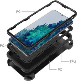 img 2 attached to 📱 Szfirstey Heavy Duty Case with Belt-Clip Holster for Samsung Galaxy S20 FE - Camouflage, Full Body Rugged Shockproof/Dust Proof 3-Layer Military Protective Tough Durable Phone Cover