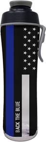 img 4 attached to 🚰 50 Strong Police Water Bottle - BPA-Free with Easy Open Chug Cap & Carry Loop - Made in USA (24 oz., Thin Blue Line) - Stay Hydrated with Law Enforcement Pride!