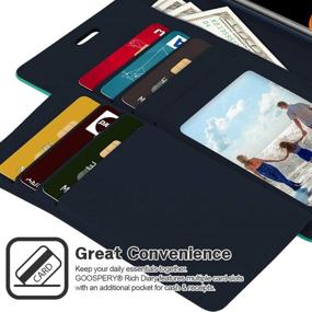 img 2 attached to Goospery Rich Wallet For Samsung Galaxy Note 9 Case (2018) Extra Card Slots Leather Flip Cover (Mint) NT9-RIC-MNT