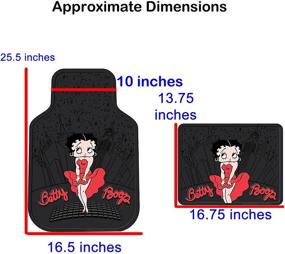 img 3 attached to 🚗 Betty Boop NY City Skyline Rubber Floor Mats Set - Front & Rear - 4PC