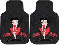 🚗 betty boop ny city skyline rubber floor mats set - front & rear - 4pc logo