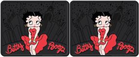 img 1 attached to 🚗 Betty Boop NY City Skyline Rubber Floor Mats Set - Front & Rear - 4PC