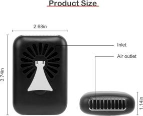 img 3 attached to Portable USB Rechargeable Black Eyelash Fan Dryer for Lash Extensions - MISMXC Lash Fan